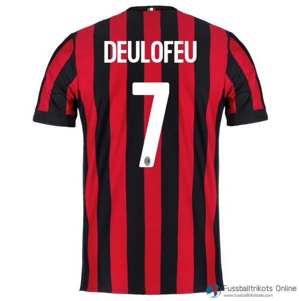 AC Milan Trikot Heim Deulofeu 2017-18 Fussballtrikots Günstig